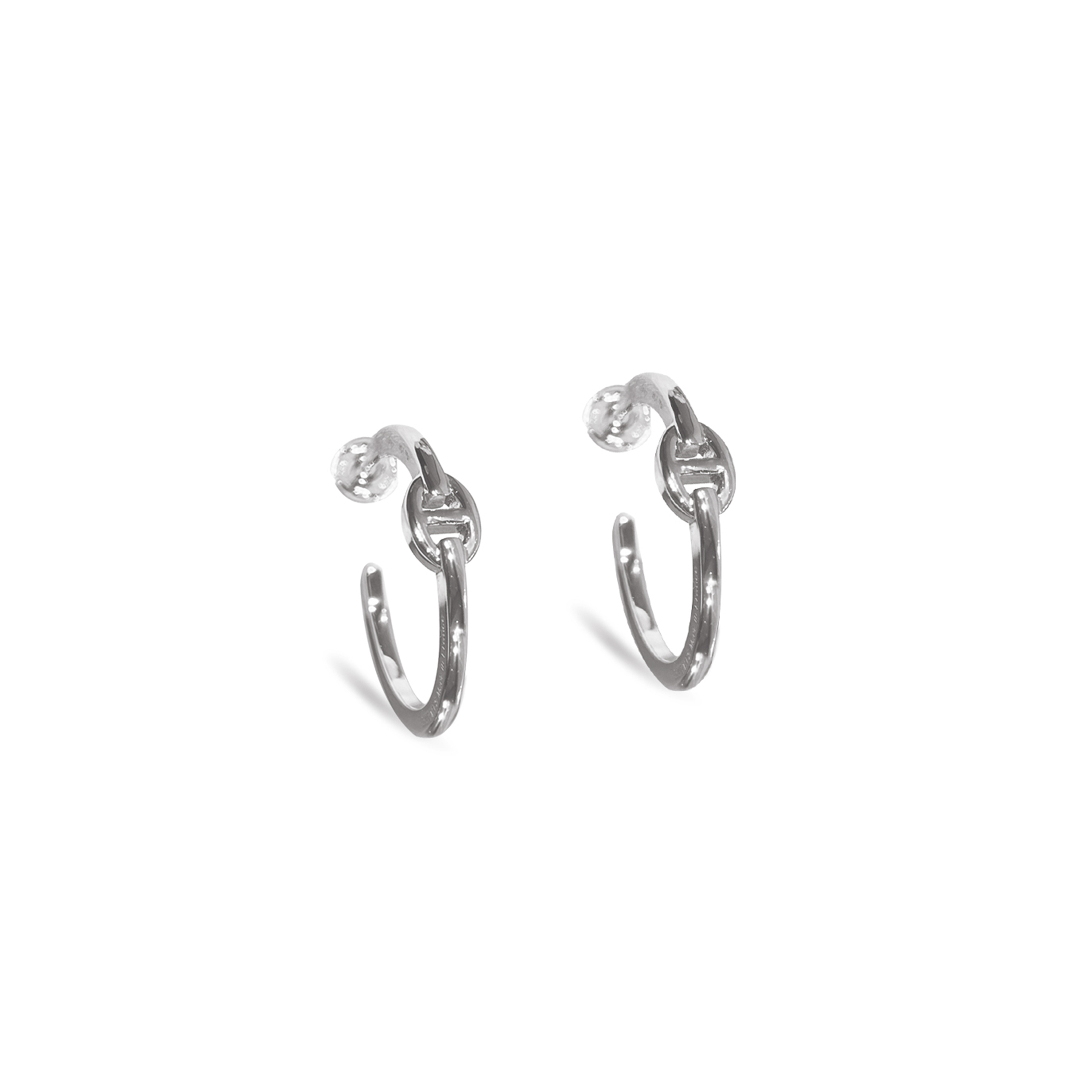 HERMES CHAINE D'ANCRE ENCHAINEE EARRINGS, LARGE MODEL H109510V00